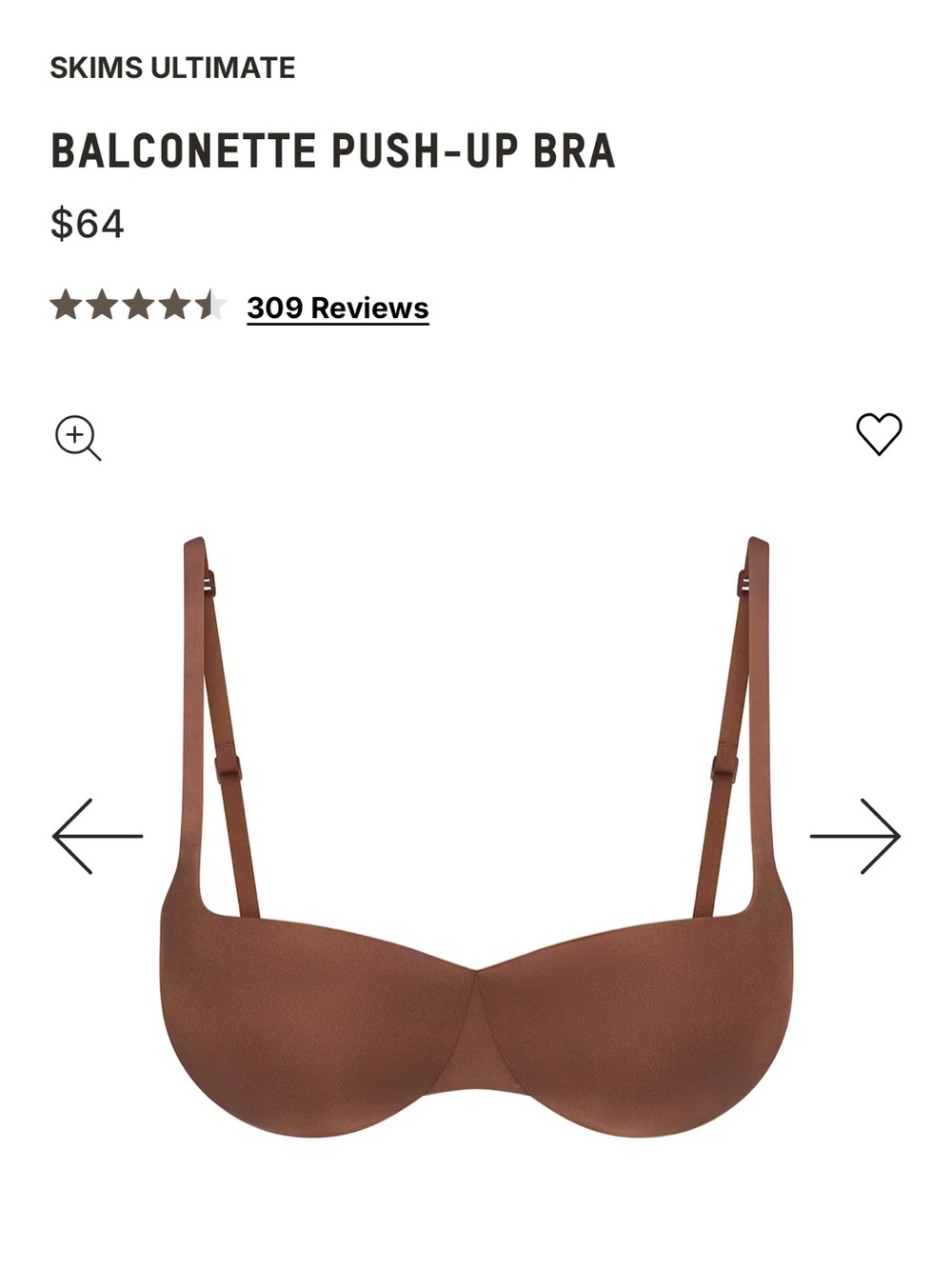 SKIMS Balconette Push-Up Bra – NWT - Picture 2 of 2